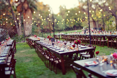 Wedding Reception on Backyard Wedding Reception